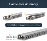 StarTech.com 5.6ft Server Rack Cable Management - Customizable 1.5 x 1in Open Slot Network &amp; Data Finger Duct Wire Raceway Organizer w/ Cover (AD105X1) 2.0 in (50 mm) x 1.0 in (2.5 cm)