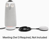 Owl Labs Expansion Mic for Meeting Owl 3 - Extend Audio Reach in Larger Spaces by 8 feet (2.5 Meters) in The Direction of The mic.