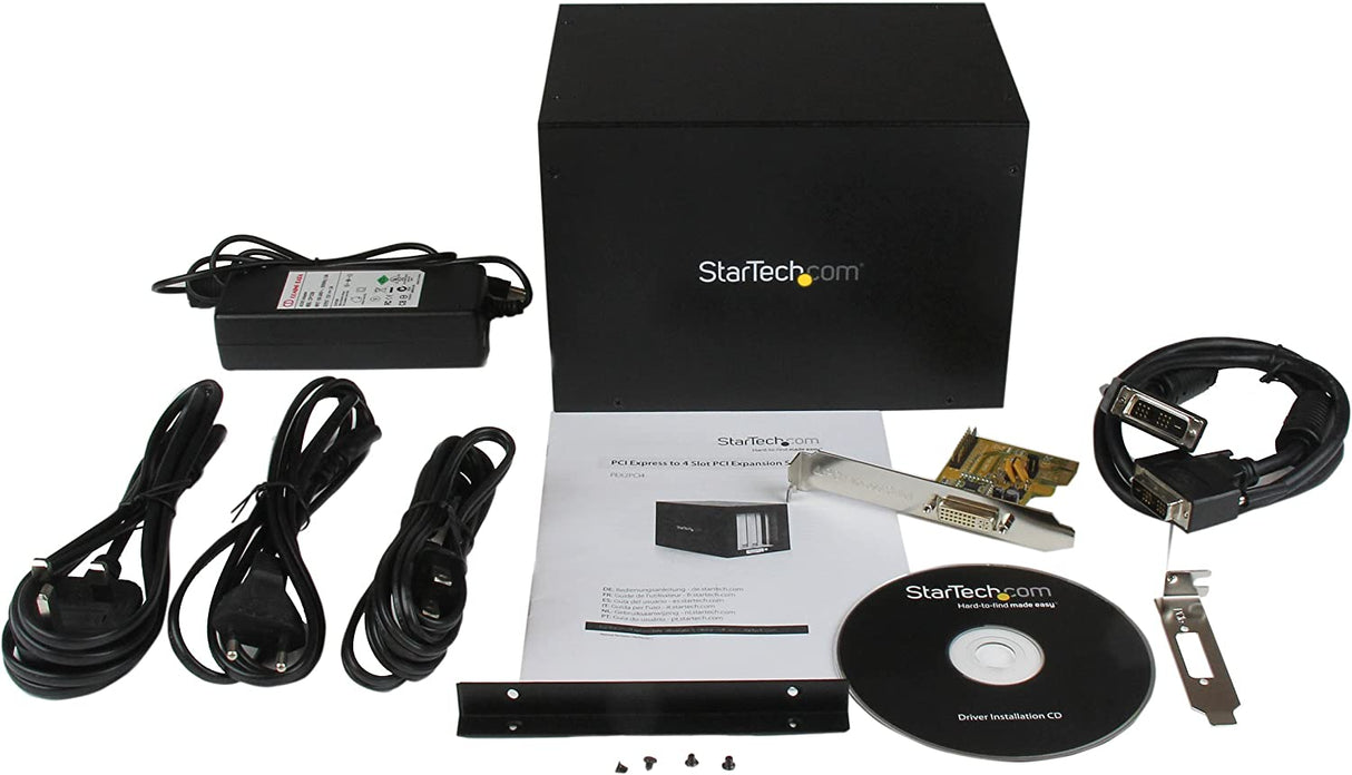 StarTech.com PCI Express to 4 Slot PCI Expansion System - PCIeo PCI Expansion Box - External PCI Slot - PCI Expansion Chassis (PEX2PCI4) Black