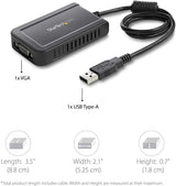 StarTech.com USB to VGA Adapter - 1920x1200 - External Video &amp; Graphics Card - Dual Monitor Display Adapter - Supports Windows (USB2VGAE3) 1920p x 1200p