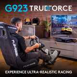 Logitech G923 Racing Wheel and Pedals for Xbox X|S, Xbox One and PC featuring TRUEFORCE up to 1000 Hz Force Feedback, Responsive Pedal, Dual Clutch Launch Control, and Genuine Leather Wheel Cover Xbox|PC Wheel Only