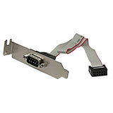 StarTech.com 9 Pin Serial Male to 10 Pin Motherboard Header LP Slot Plate - Serial panel - DB-9 (M) to 10 pin IDC (F) - 9.1 in - gray - PLATE9MLP, grey