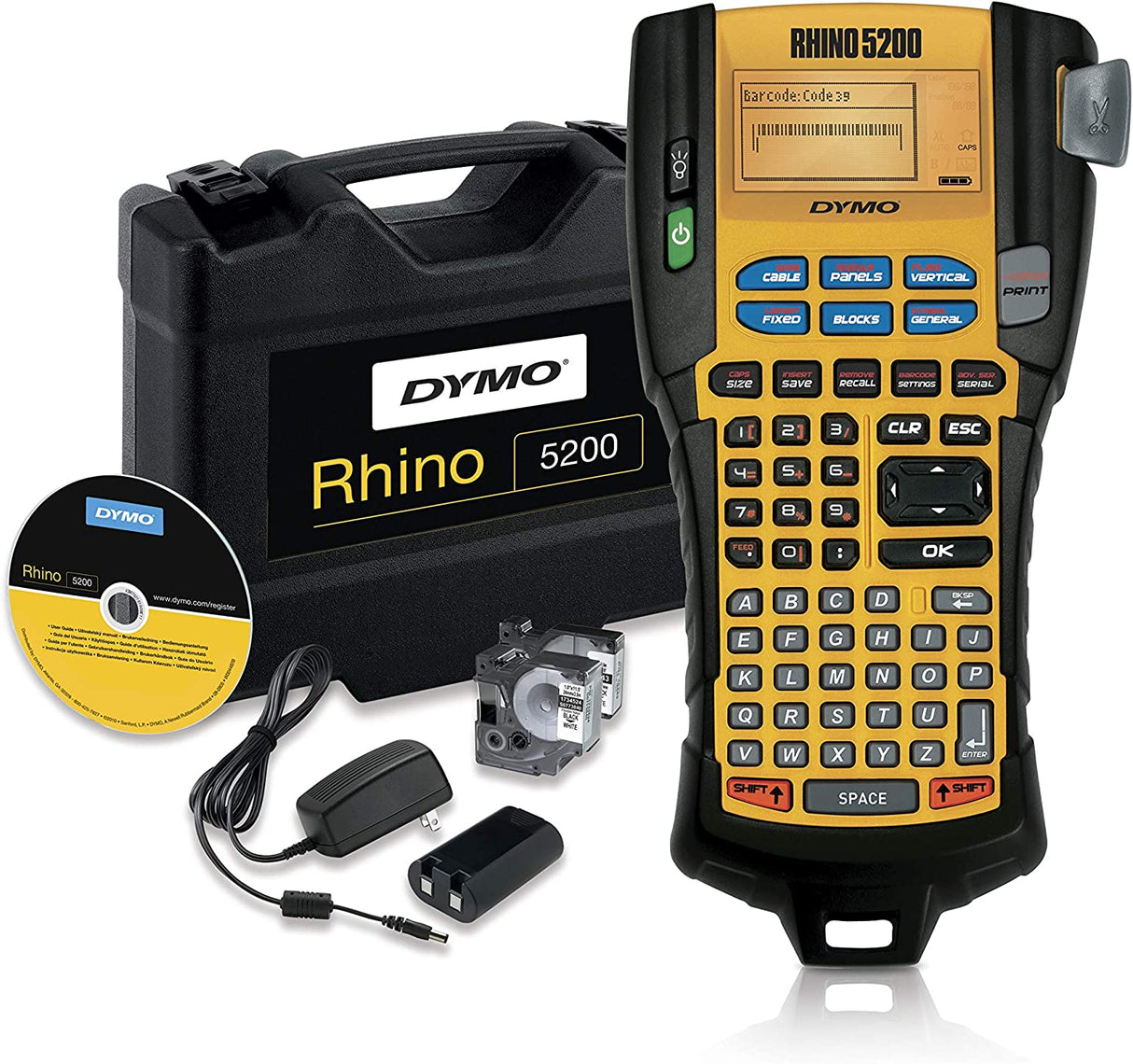 Dymo Sanford Brands 1756589 RHINO 5200 Label Printer Kit Rhino 5200 Machine Carry Case Kit