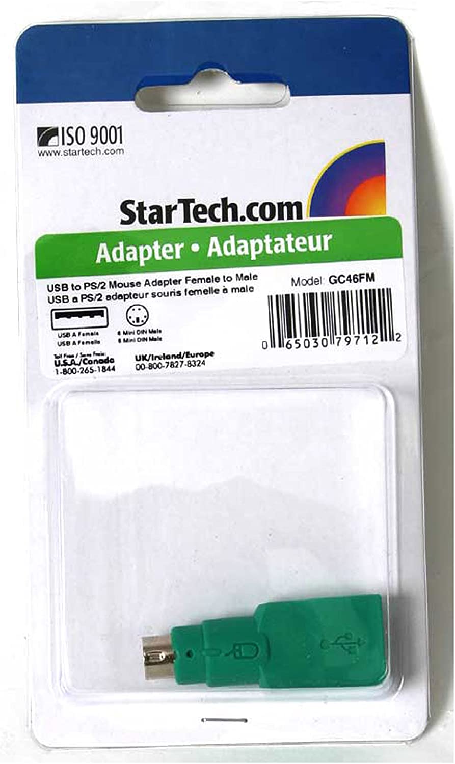 StarTech.com Replacement USB Mouse to PS/2 Adapter - F/M - USB mouse to PS2 Adapter - USB to PS2 Adapter - (GC46FM),Green