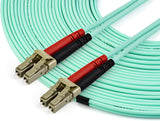 Startech 15 M OM4 LC to LC Multimode Duplex Fiber Optic Patch Cable- Aqua - 50/125 - Fiber Optic Cable - 40/100GB - LSZH (450FBLCLC15) 15m