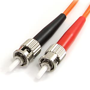 StarTech.com 2m Fiber Optic Cable - Multimode Duplex 62.5/125 - LSZH - ST/ST - OM1 - ST to ST Fiber Patch Cable (FIBSTST2) Orange