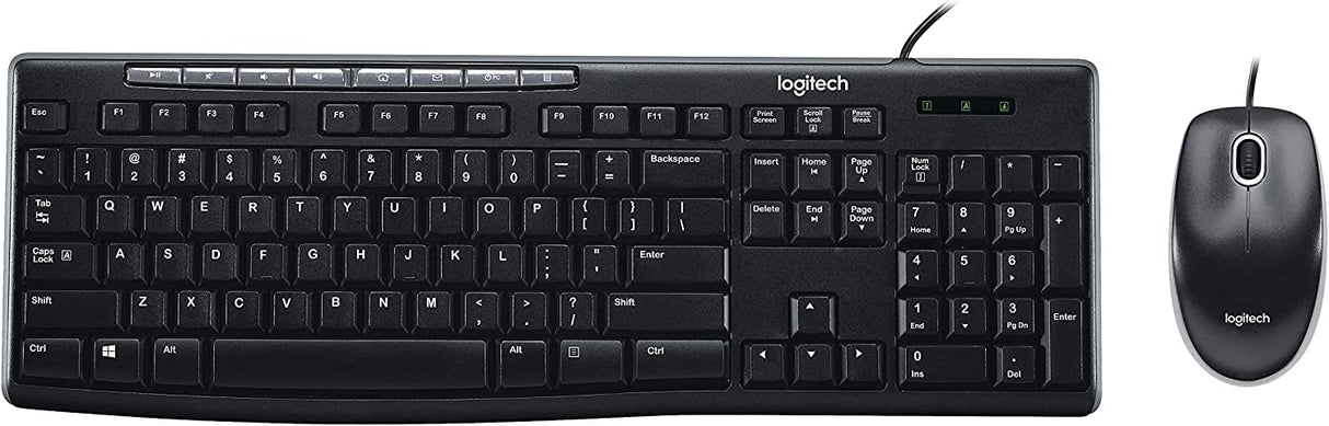 Logitech Media Combo MK200 Full-Size Keyboard and High-Definition Optical Mouse Keyboard and Mouse