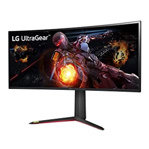 LG 34GP950G-B 34 Inch Ultragear QHD (3440 x 1440) Nano IPS Curved Gaming Monitor with 1ms Response Time and 144HZ Refresh Rate and NVIDIA G-SYNC Ultimate with Tilt/Height Adjustable Stand - Black 34 Inches G-SYNC Ultimate 180Hz O/C HDR 600