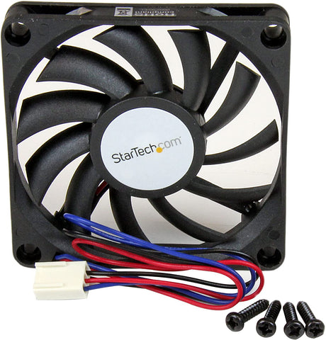 StarTech.com Replacement 70mm TX3 Dual Ball Bearing CPU Cooler Fan - 3 pin case Fan - TX3 Fan - 70mm Fan (FAN7X10TX3), Black 70x10mm TX3