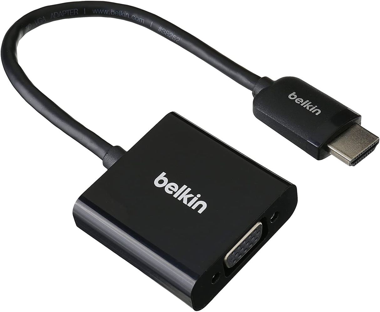 Belkin HDMI to VGA Adapter Dongle with 3.5mm Audio Jack for Portable Devices