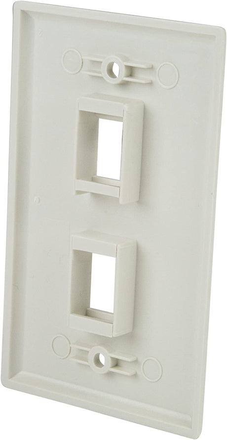 StarTech.com Dual Outlet RJ45 Universal Wall Plate White