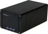 StarTech.com USB 3.1 (10Gbps) External Enclosure for 2.5" SATA Hard Drives - RAID - 2-Bay USB Type-C Hard Drive Enclosure (S252BU313R)