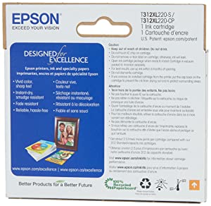 Epson T312XL220 Claria Photo HD Cyan High Capacity Cartridge Ink Single