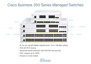 Cisco Business CBS350-24T Managed Switch | 24 Port GE | 4x10G SFP+ | Limited Lifetime Protection (CBS350-24T-4X-NA)