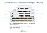 Cisco Business CBS350-16P-E-2G Managed Switch | 16 Port GE | PoE | Ext PS | 2x1G SFP | Limited Lifetime Protection (CBS350-16P-E-2G) 16-port GE / PoE+ / 120W / 2 x GE Uplinks / External Power Supplier