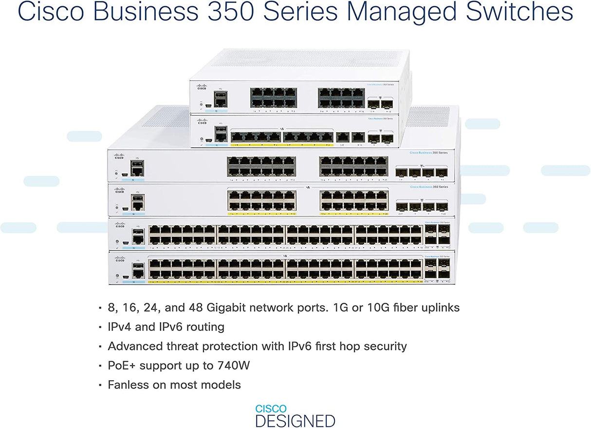 Cisco CBS350-8XT 8-Port 10G Managed Network Switch CBS350-8XT-NA