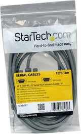 StarTech.com 10' RS232 Serial Null Modem Cable - Null modem cable - DB-9 (F) to DB-9 (F) - 10 ft (SCNM9FF) Female to Female