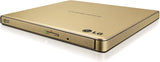 LG Electronics 8X USB 2.0 Super Multi Ultra Slim Portable DVD+/-RW External Drive with M-DISC Support, Retail (Gold) GP65NG60 Gold Drive