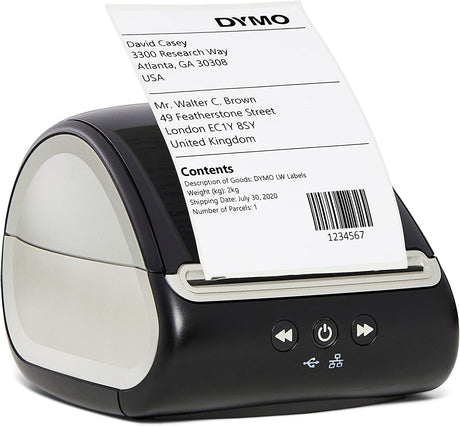 DYMO® LabelWriter® 5XL Label Printer, Automatic Label Recognition™, Prints Extra-Wide Shipping Labels (UPS, FedEx, USPS®) from Amazon™, eBay®, Etsy™, Poshmark®, and More, Perfect for eCommerce Sellers