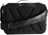 STM Dux 16L Premium Tech Messenger Bag - Carry On Travel Laptop Bag (Fits 15" Laptops) - Dual Format, Water Resistant &amp; Luggage Passthrough - Black Camo (stm-112-377P-04)