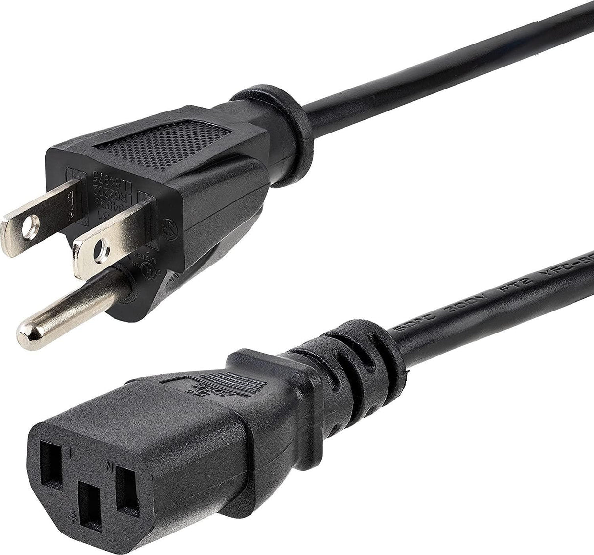 StarTech.com 10ft (3m) Computer Power Cord, NEMA 5-15P to C13, 10A 125V, 18AWG, Black Replacement AC Power Cord, Printer Power Cord, PC Power Supply Cable, Monitor Power Cable - UL Listed (PXT101_10) 10 ft/3 m 1 Pack