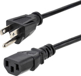 StarTech.com 10ft (3m) Computer Power Cord, NEMA 5-15P to C13, 10A 125V, 18AWG, Black Replacement AC Power Cord, Printer Power Cord, PC Power Supply Cable, Monitor Power Cable - UL Listed (PXT101_10) 10 ft/3 m 1 Pack