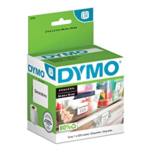 DYMO Authentic LW Large Multi-Purpose Labels for LabelWriter Label Printers, White, 2-1/8'' x 2-3/4'', 1 roll of 320 (30324) 320 labels Large Multipurpose Labels Labels