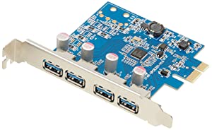 VisionTek Products Four Port USB 3.0 x1 PCIe Internal Card for PCs and Servers - 900870