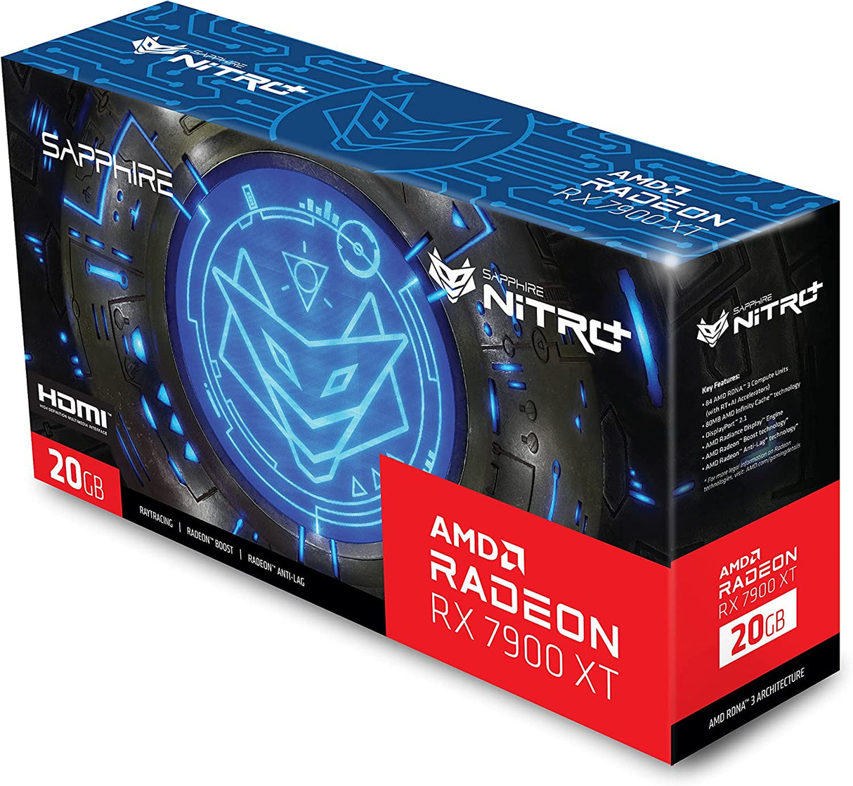 Sapphire technology Sapphire 11323-01-40G Nitro+ AMD Radeon RX 7900 XT Vapor-X Gaming Graphics Card with 20GB GDDR6, AMD RDNA 3
