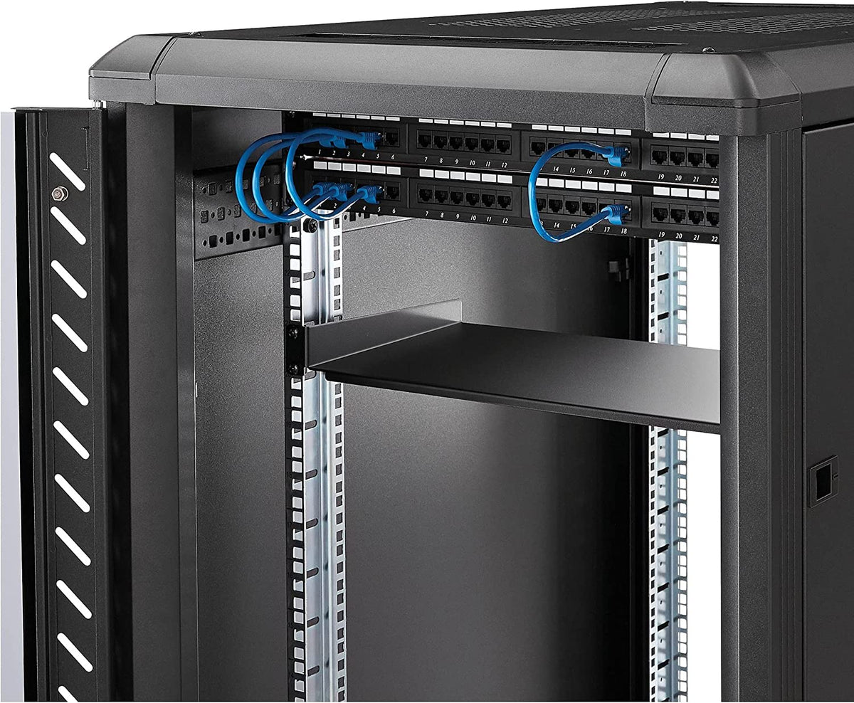 10in Server Racks StarTech.com 1U Fixed Server Rack Mount Shelf - 10in Deep Steel Univer ...