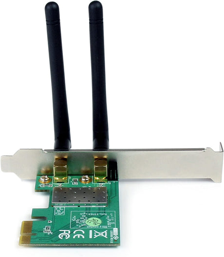 StarTech.com PCI Express Wireless N Card - 300 Mbps PCIe 802.11 b/g/n Network Adapter Card – 2T2R 2.2 dBi - PCIe Wireless Desktop Card (PEX300WN2X2)