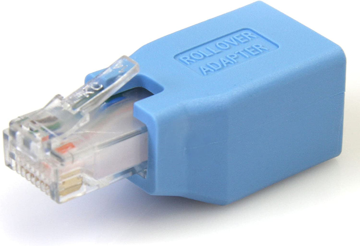 StarTech.com Cisco Console Rollover Adapter for RJ45 Ethernet Cable - Network adapter cable - RJ-45 (M) to RJ-45 (F) - blue - ROLLOVER