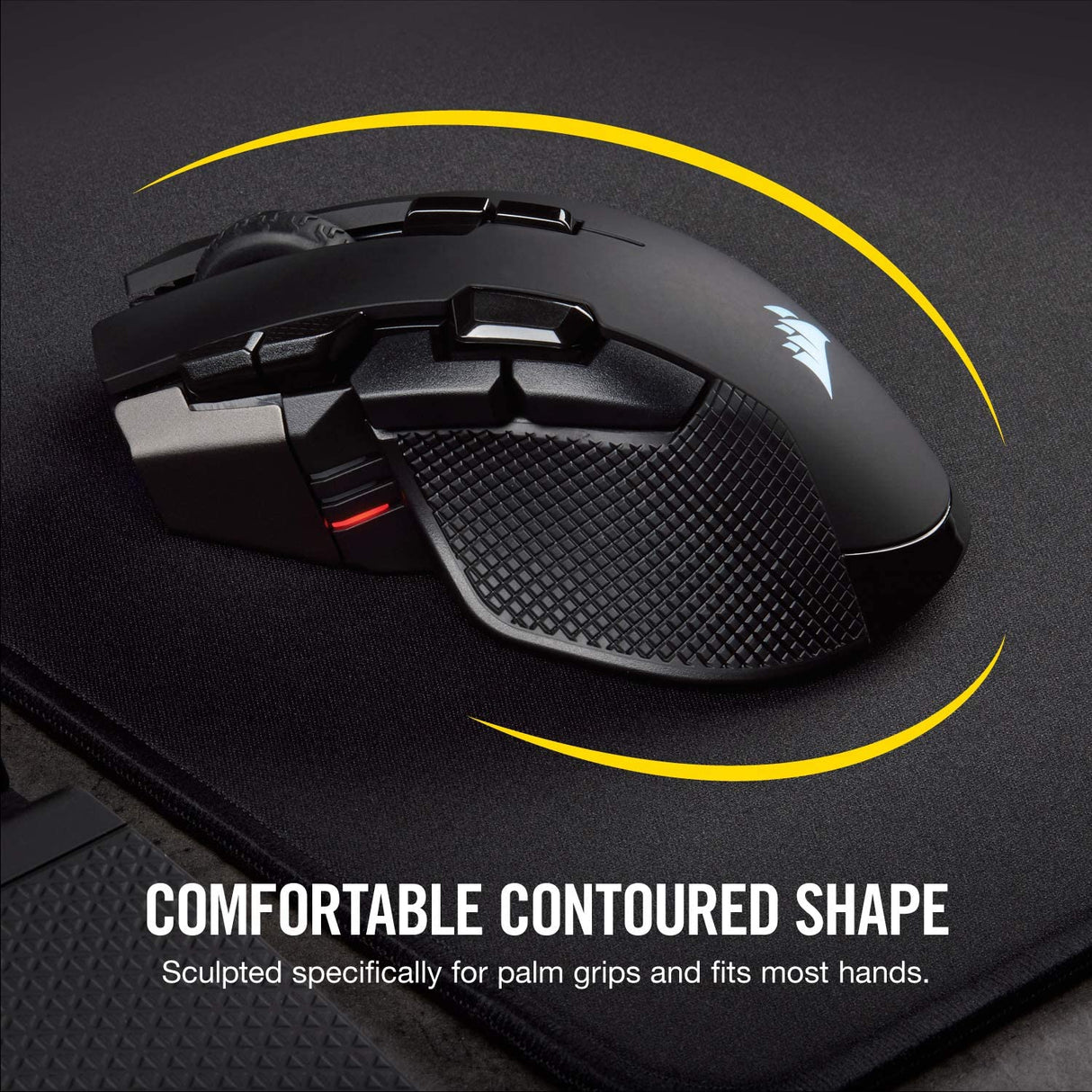 Corsair Ironclaw Wireless RGB - FPS and MOBA Gaming Mouse - 18,000 DPI Optical Sensor - Sub-1 ms SLIPSTREAM Wireless Wireless Mouse