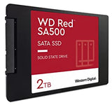 Western Digital 2TB WD Red SA500 NAS 3D NAND Internal SSD - SATA III 6 Gb/s, 2.5"/7mm, Up to 560 MB/s - WDS200T1R0A 2TB SSD