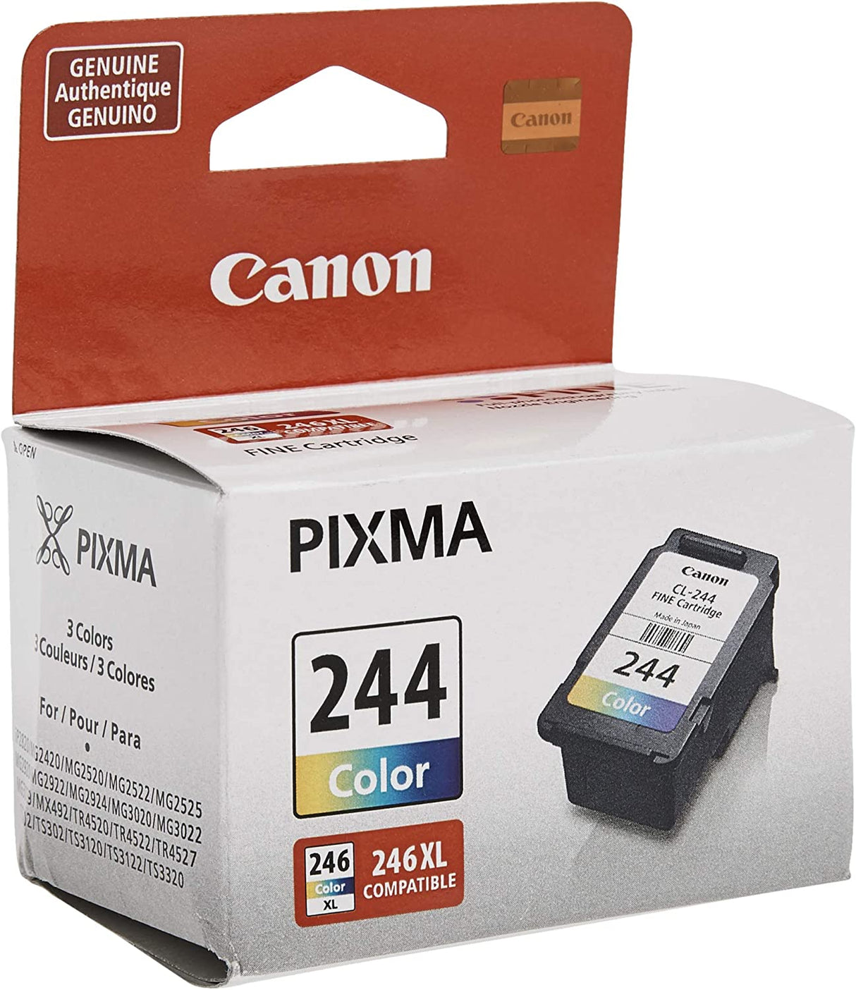 Canon CL-244 Compatible to MG2525,MG3020,TR4520/4522,TS202,TS302,TS3120/3122,TS3320/3322 Printers Color Cartridge Color Ink Cartridge Ink