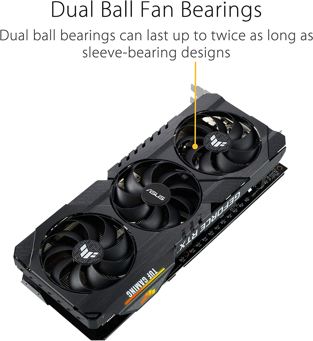 ASUS TUF Gaming NVIDIA GeForce RTX 3060 OC Edition Graphics Card (PCIe 4.0, 12GB GDDR6, HDMI 2.1, DisplayPort 1.4a, Dual Ball Fan Bearings, Military-Grade Certification, GPU Tweak II)