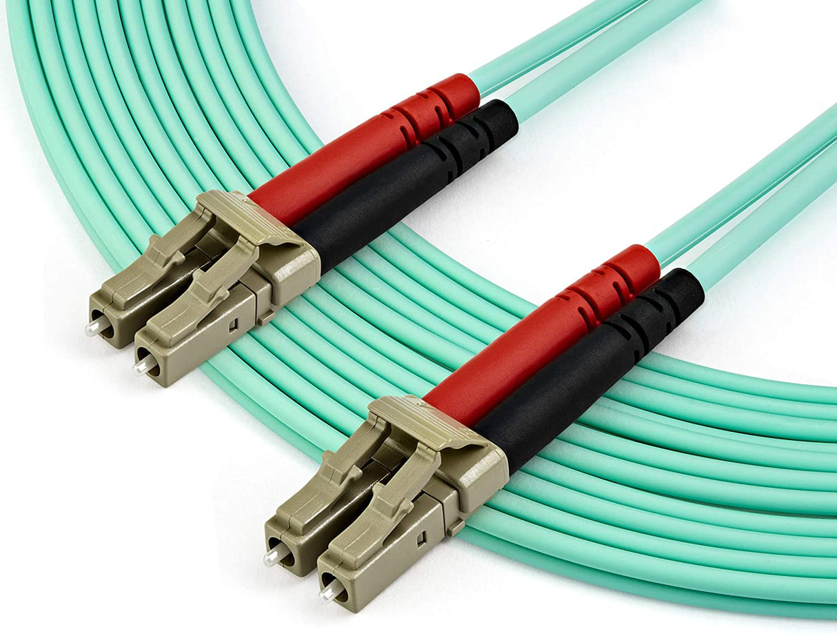 StarTech.com 7m OM3 LC to LC Multimode Duplex Fiber Optic Patch Cable - Aqua - 50/125 - LSZH Fiber Optic Cable - 10Gb (A50FBLCLC7) LC-LC 7 m / 23 m