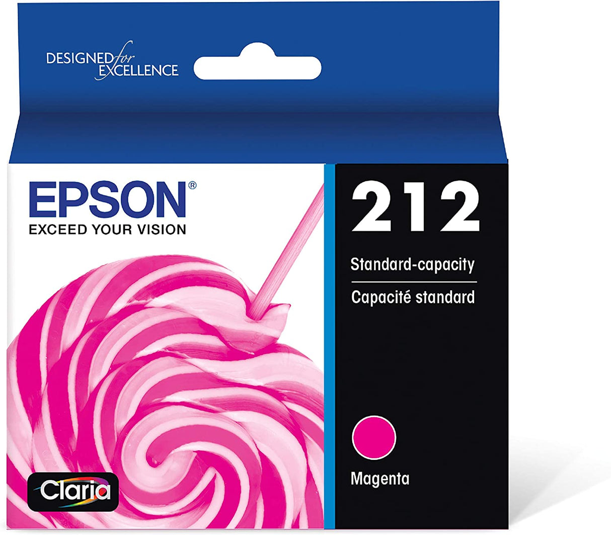 EPSON T212 Claria -Ink Standard Capacity Black Dual -Cartridge Pack (T212120-D2) for Select Epson Expression and Workforce Printers &amp; T212 Claria -Ink Standard Capacity Magenta -Cartridge (T212320-S) Claria-Ink Black Dual + Claria-Ink Magenta