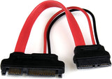 StarTech.com 6in Slimline SATA to SATA Adapter with Power - Slim SATA (F) to SATA (M) - Slimline Serial ATA to SATA (SLSATAADAP6) , Red