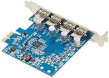 VisionTek Products Four Port USB 3.0 x1 PCIe Internal Card for PCs and Servers - 900870