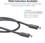 StarTech.com 40Gbps Thunderbolt 3 Cable - 1.6ft/0.5m - Black - 5k 60Hz/4k 60Hz - Certified TB3 USB-C Charger Cord w/ 100W Power Delivery (TBLT34MM50CM) 1.5ft 40Gbps | Black