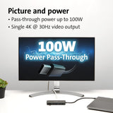Kensington SD1650P USB-C 4K Docking Station with 100W Power Pass-Through - Windows/MacOS/Chrome/iOS/Android (K34020WW)