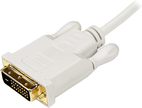 StarTech.com 6 ft Mini DisplayPort to DVI Adapter Cable - Mini DP to DVI Video Converter - MDP to DVI Cable for Mac / PC 1920x1200 - White (MDP2DVIMM6W) 6 ft / 2m White