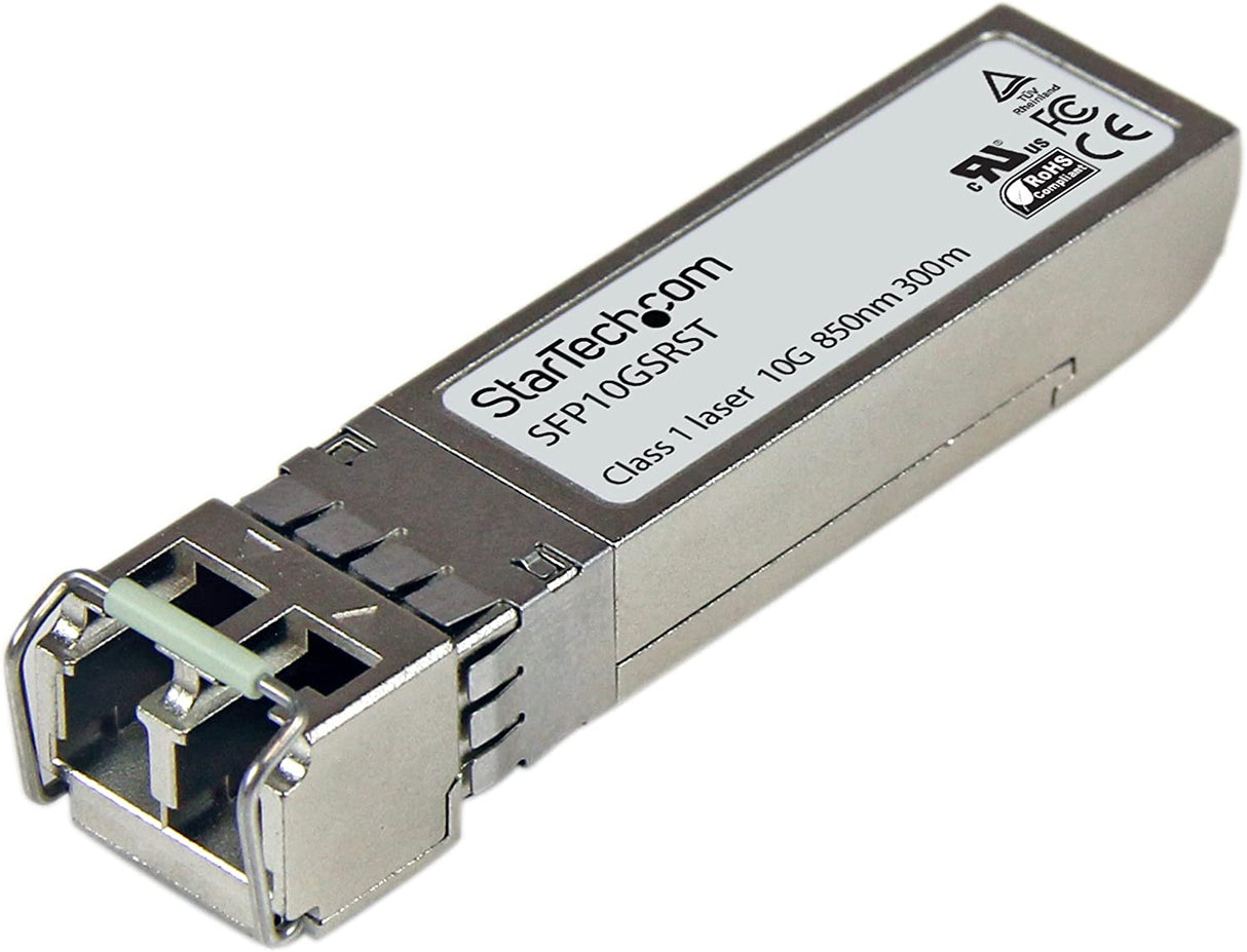 StarTech.com MSA Uncoded Compatible SFP+ Module - 10GBASE-SR - 10GbE Multi Mode Fiber (MMF) Optic Transceiver - 10GE Gigabit Ethernet SFP+ - LC 300m - 850nm - DDM (SFP-10GBASE-SR-ST)
