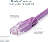 StarTech.com 15ft CAT6 Ethernet Cable - Purple CAT 6 Gigabit Ethernet Wire -650MHz 100W PoE++ RJ45 UTP Molded Category 6 Network/Patch Cord w/Strain Relief/Fluke Tested UL/TIA Certified (C6PATCH15PL) Purple 15 ft / 4.5 m 1 Pack