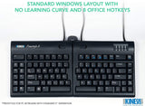 Kinesis Freestyle2 Keyboard for PC- French Canadian Tri-Color Bilingual Legendin