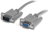 StarTech.com 10 ft DB9 RS232 Serial Null Modem Cable F/M - Null modem cable - DB-9 (M) to DB-9 (F) - 10 ft - SCNM9FM Gray Female to Male