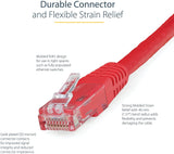 StarTech.com 10ft CAT6 Ethernet Cable - Red CAT 6 Gigabit Ethernet Wire -650MHz 100W PoE++ RJ45 UTP Molded Category 6 Network/Patch Cord w/Strain Relief/Fluke Tested UL/TIA Certified (C6PATCH10RD) Red 10 ft / 3m 1 Pack