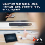 Poly - Studio X50 (Polycom) with TC8 Touch Controller - 4K Video &amp; Audio Bar - Conferencing System for Mid-Size Meeting Rooms - Works with Teams, Zoom &amp; More Medium Room (6-10) All-in-One Video Bar + TC8 Touch Controller
