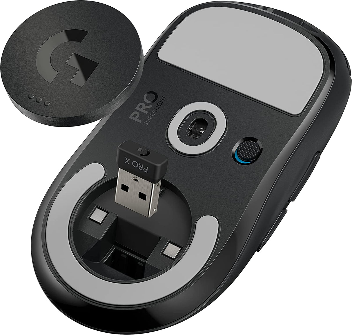 Logitech G PRO X SUPERLIGHT Wireless Gaming Mouse, Ultra-Lightweight, HERO 25K Sensor, 25,600 DPI, 5 Programmable Buttons, Long Battery Life, Compatible with PC / Mac - Black Black Mouse